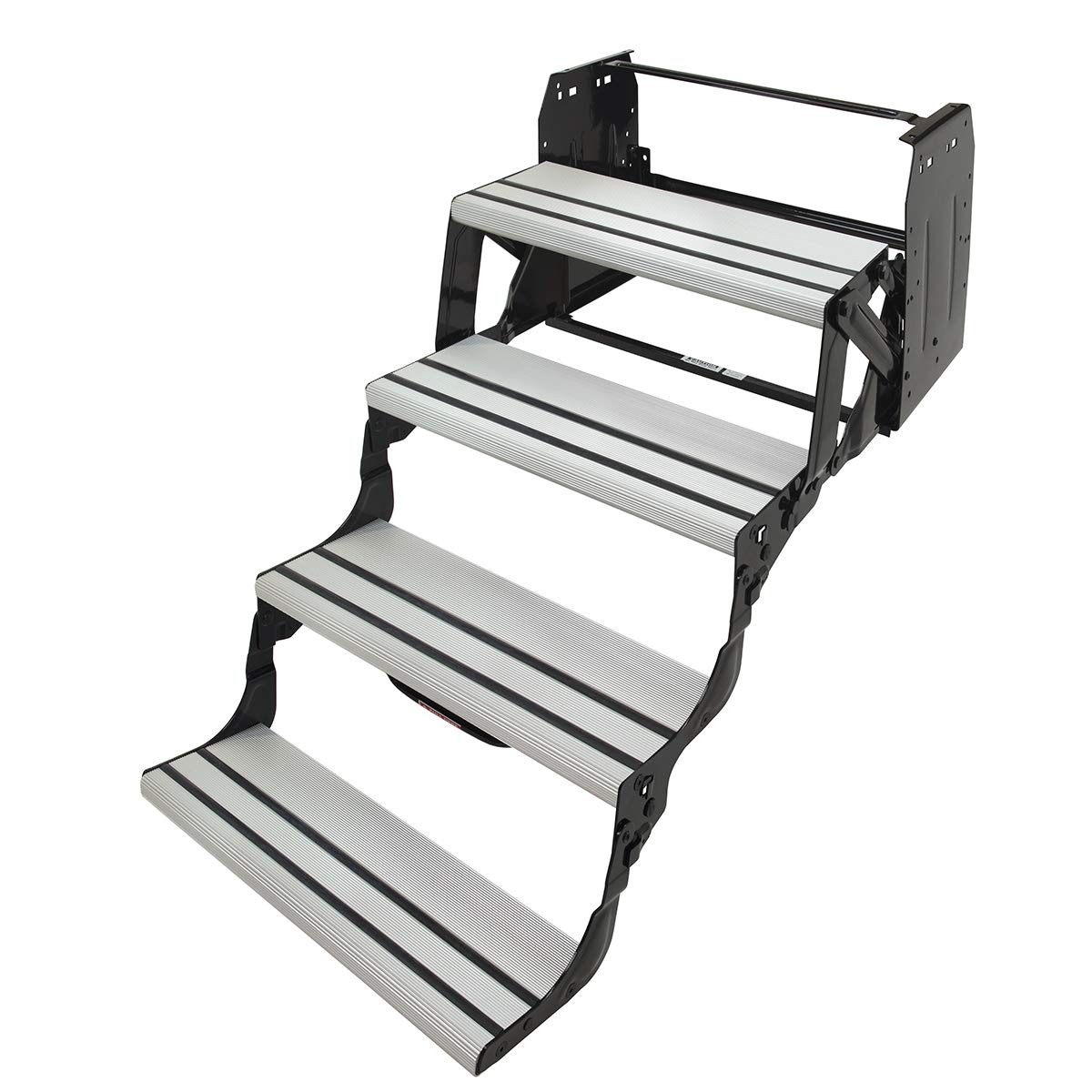 RV Step Quad Manual Alumi Tread 432698 Lippert Components Silver
