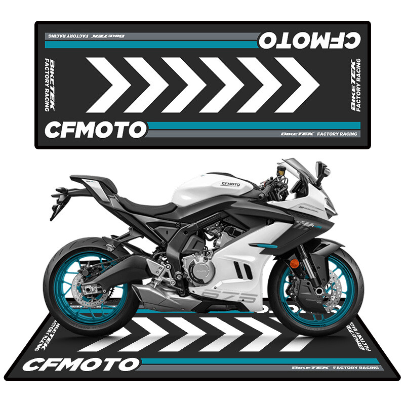 For CFMOTO Motorcycle Garage Showroom Pit Mat Workshop Factory Racing carpet