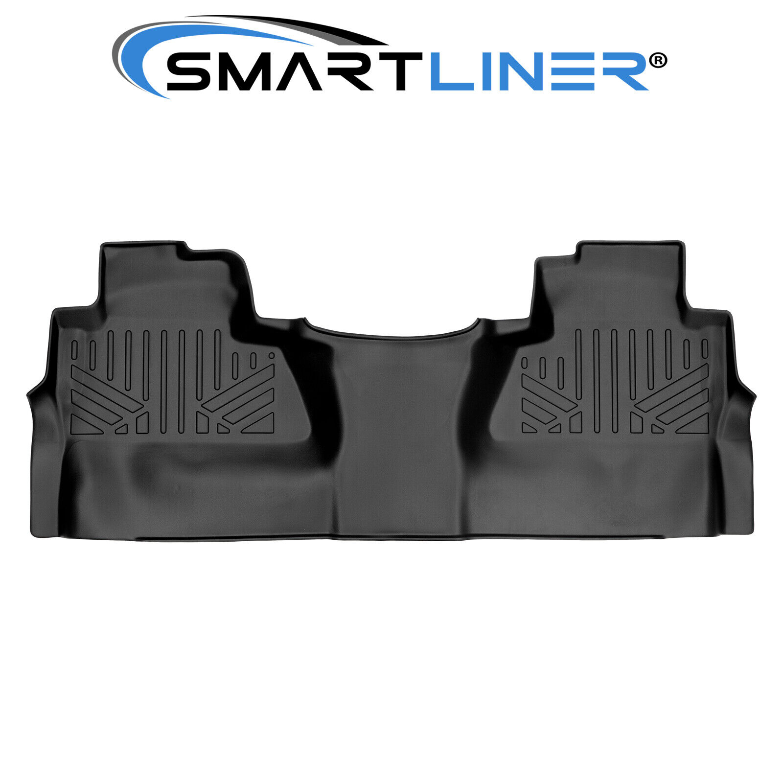 SMARTLINER Custom 2nd Row Black Floor Mat Liner for Silverado/Sierra Crew Cab
