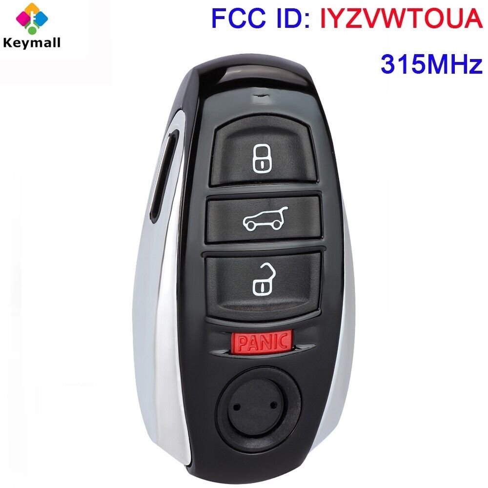 IYZVWTOUA Remote Key Fob for Volkswagen Touareg 2011 12 2013 2014 2015 2016 2017