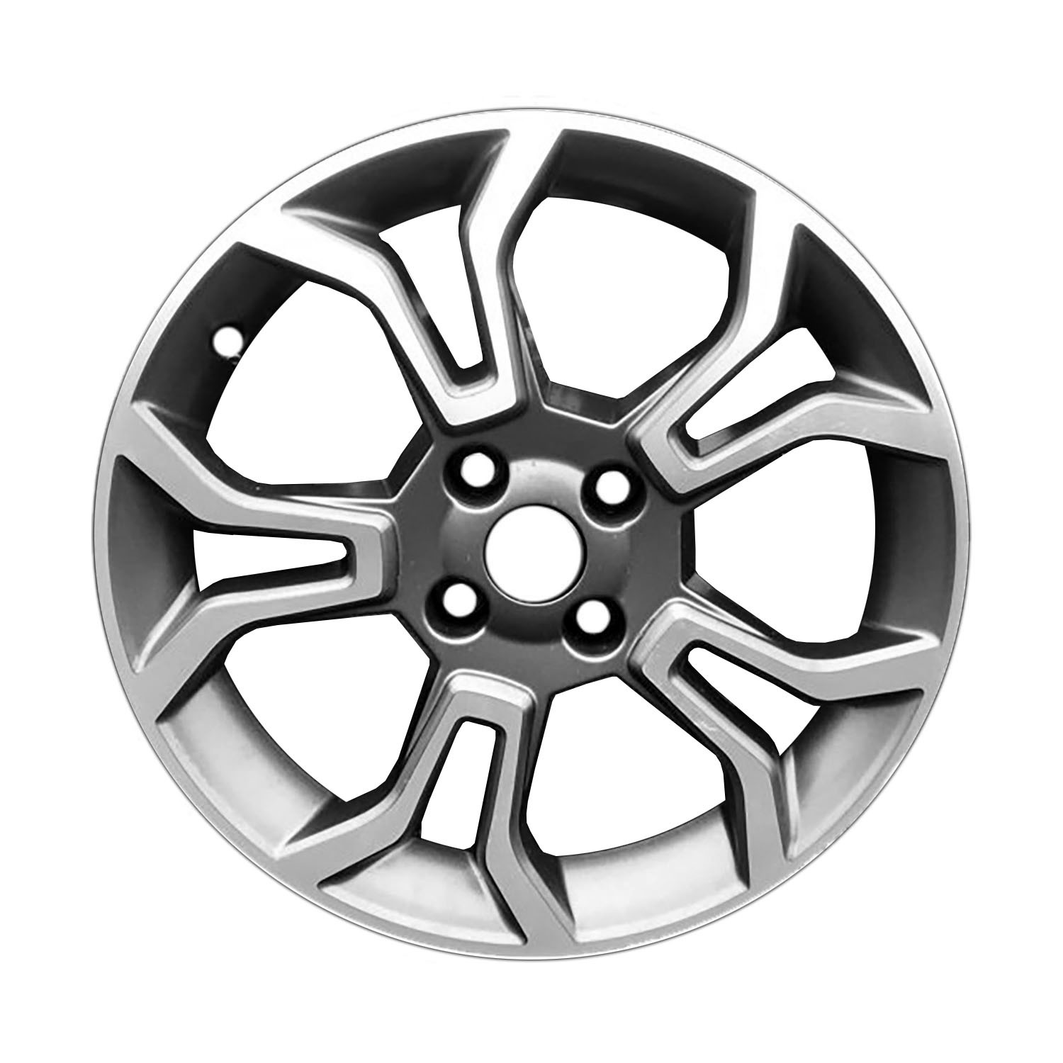 Refurbished Machined and Painted Dark Charcoal Metallic Aluminum Wheel 17 x 7