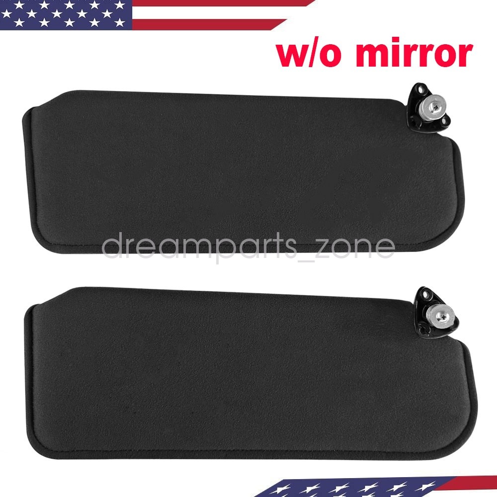 For 1993-2002 Firebird Pontiac Chevy Camaro Sun Visor Black W/O Mirror PAIR
