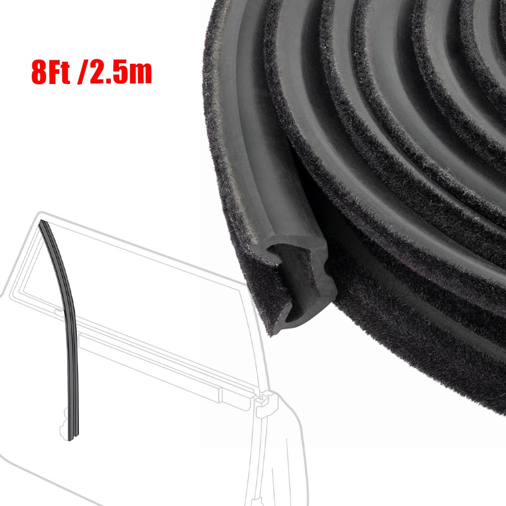 Universal Window Flocked Rubber Glass Run Channel Fit For RV, Car, Bus & Truck