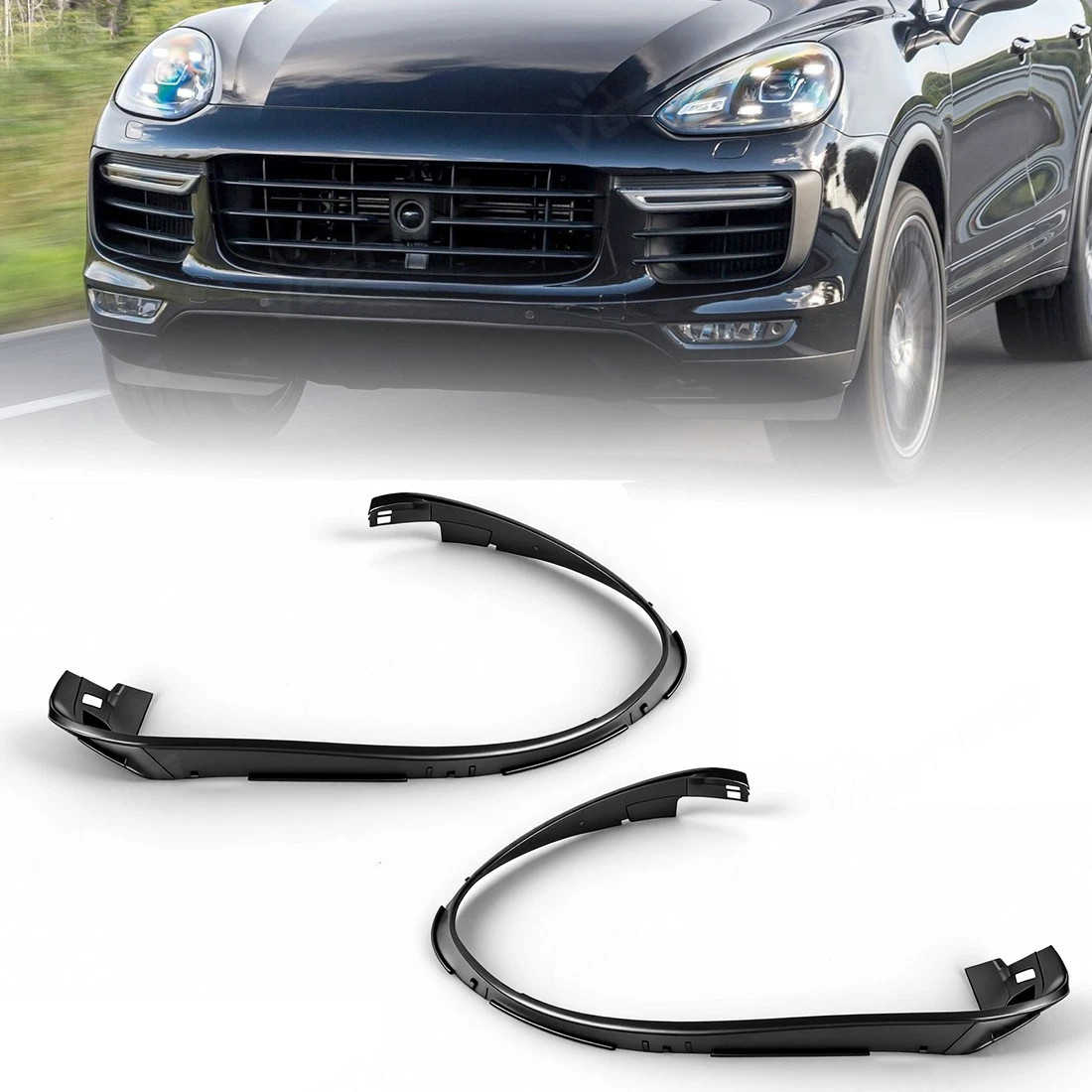 For 2015-2017 Porsche Cayenne LH&RH Headlight Rubber Sealing Strip Trim