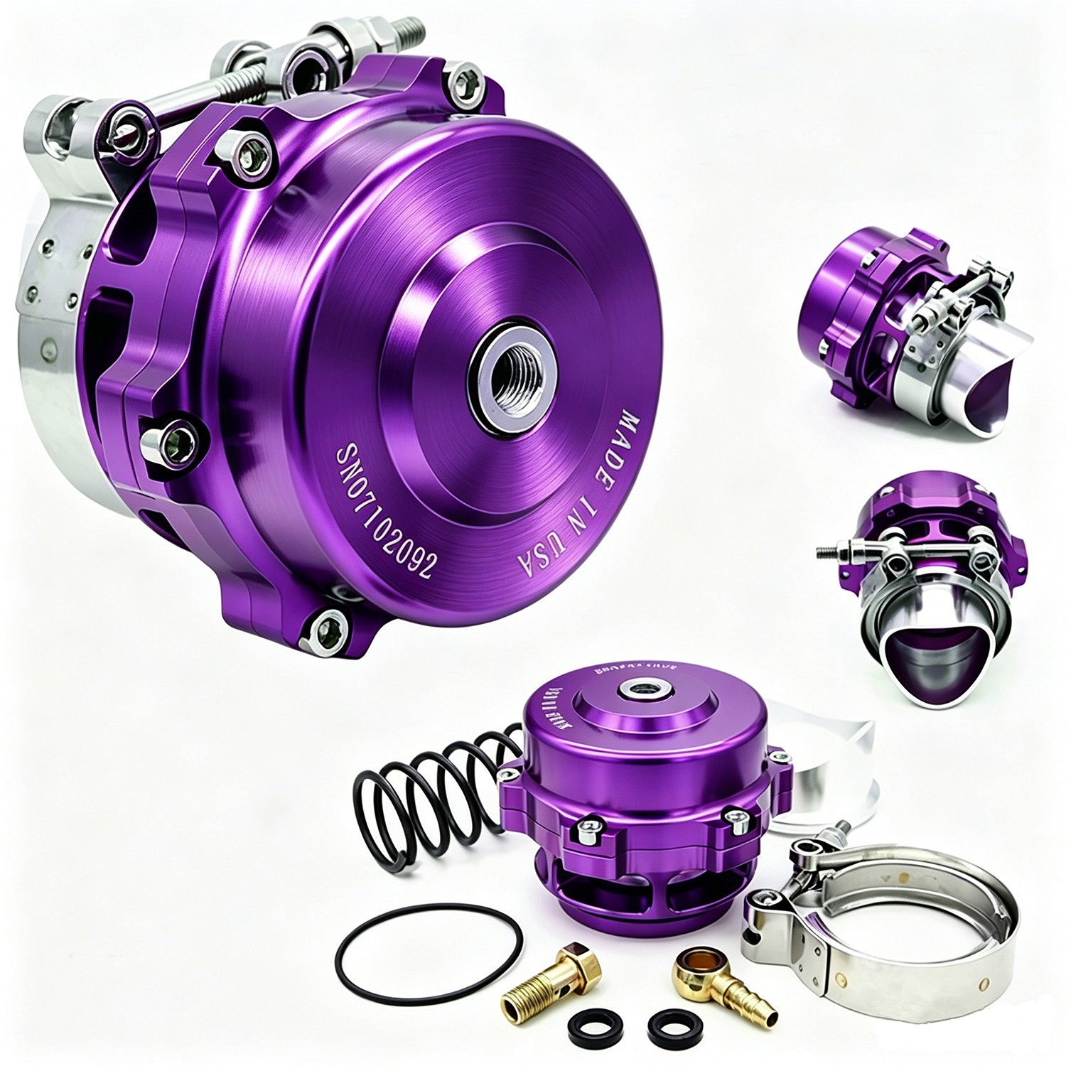 BV50 Series Q Style Blow off Valve BOV 50mm purple - Fits TIAL Springs -USA-