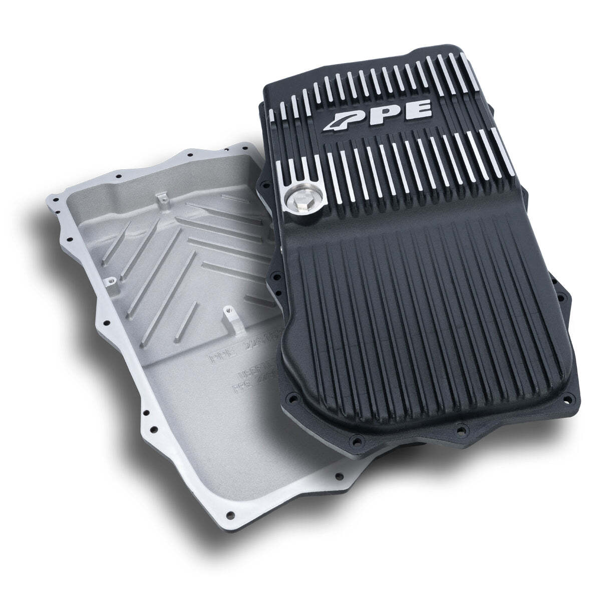 PPE Brushed Aluminum 850RE Transmission Pan For 18-26 Jeep Wrangler/Gladiator
