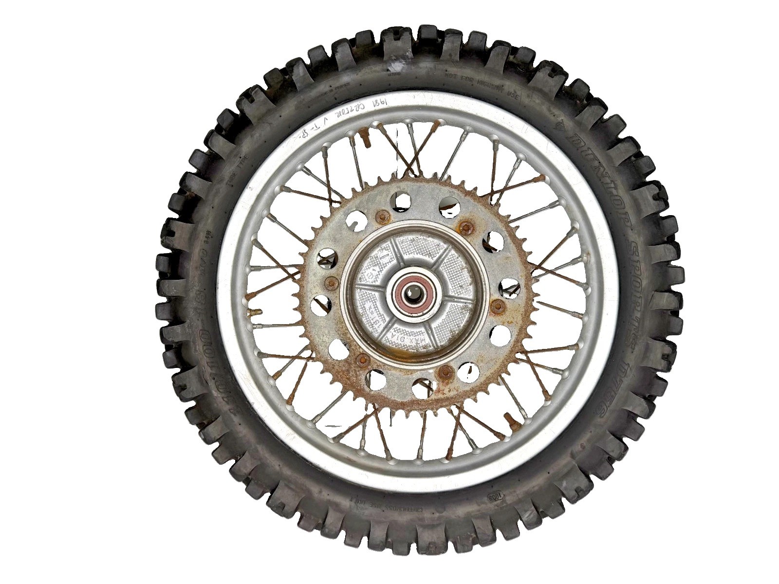 1981 81 Honda CR250R CR 250 Rear Wheel Rim Tire Hub Spoke Sprocket 18\