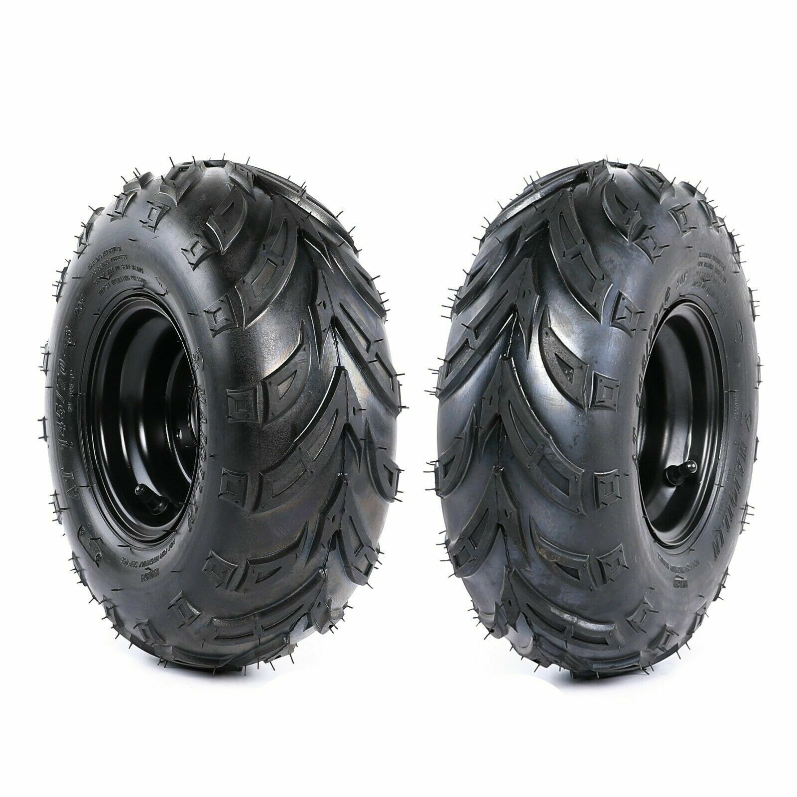 2pcs 145/70-6 Wheel Tire Rim for ATV UTV Quad Buggy Go Kart 4 Wheeler Coolster