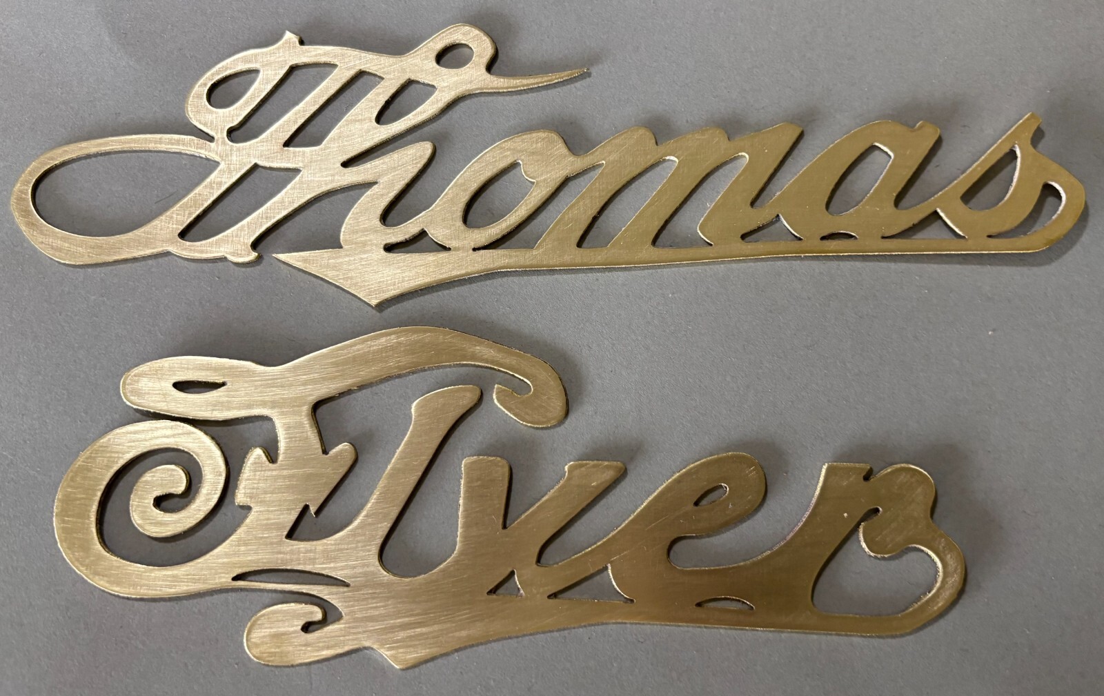 Thomas Flyer Radiator Script Brass Custom Classic Car Car