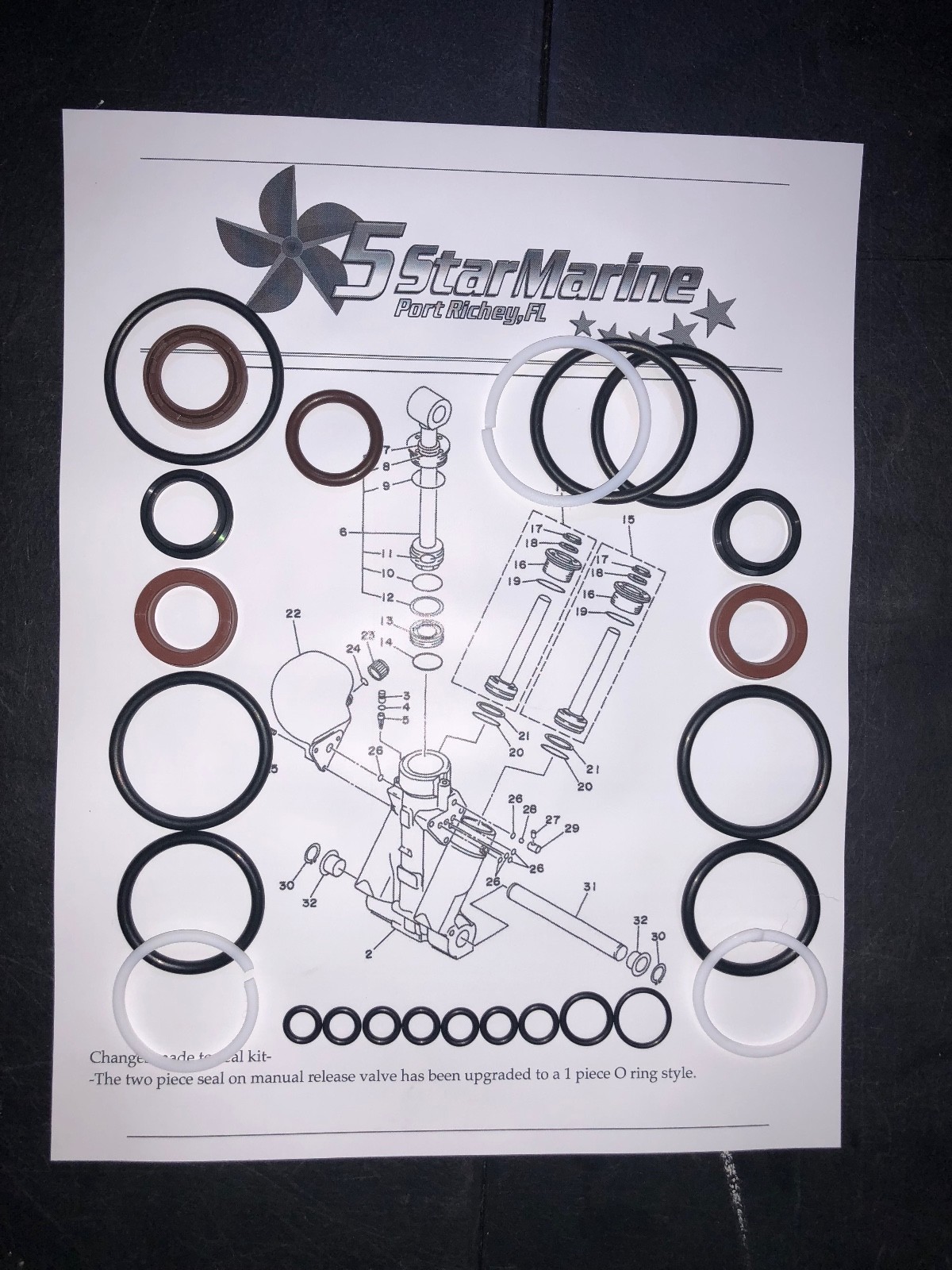Seal Kit SHOWA TRIM TILT UNIT YAMAHA F115 F150 F200 68V-43800-04-00 64E-43822