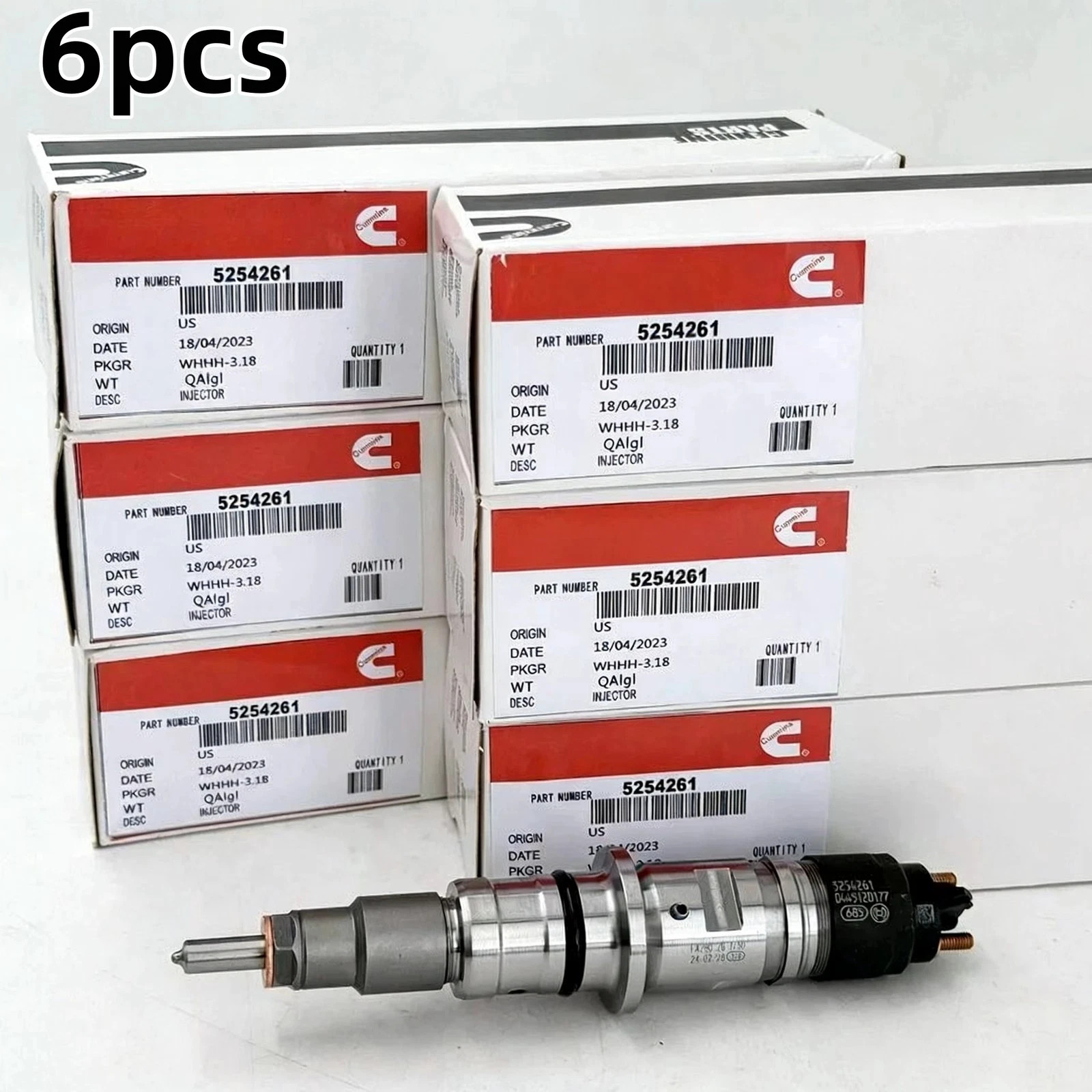 6X Fuel Injector For Cummins ISB QSB engines 6.7L 0445120177  5254261 5254261PX