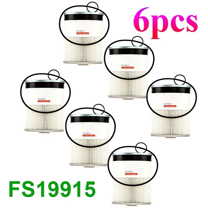 PACK OF 6 New FS19915 For Fuel Water Separator Filter Kit A0000903651