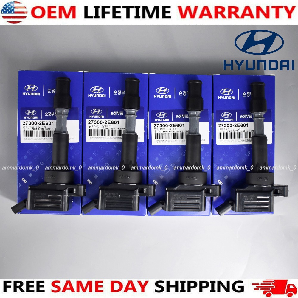 4 Hyundai 27300-2E601 Ignition Coil UF816 For Hyundai Sonata Elantra Kona Kia US