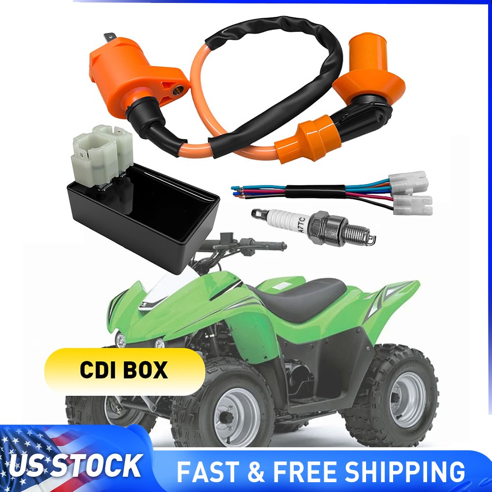Ignitor CDI Box Unit &Spark Plug&Ignition Coil For Kawasaki KFX90 2007-2016 2015