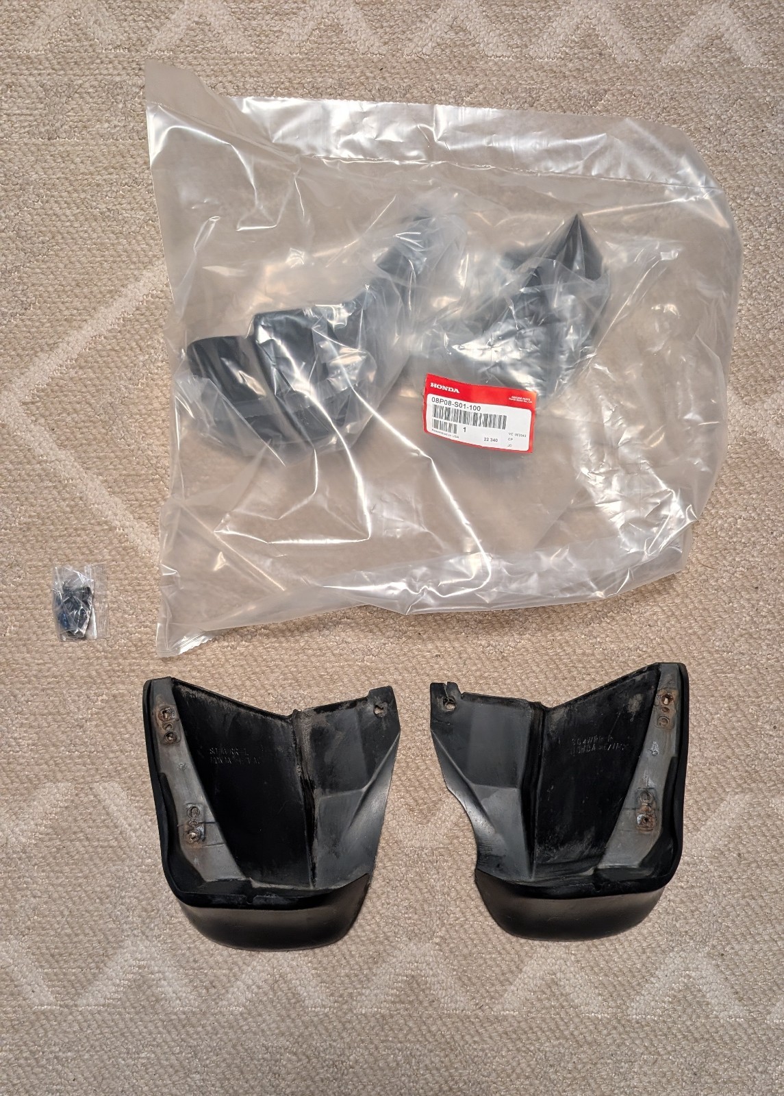 99-00 Honda Civic Coupe & Sedan New Front & Rear Used OEM Mud Guard Set