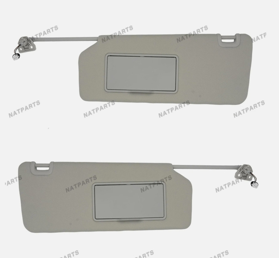 2X Sun Visor w/ Light Mirror for Nissan Titan 2004-2024 96401-EZ70B 96400-EZ70B