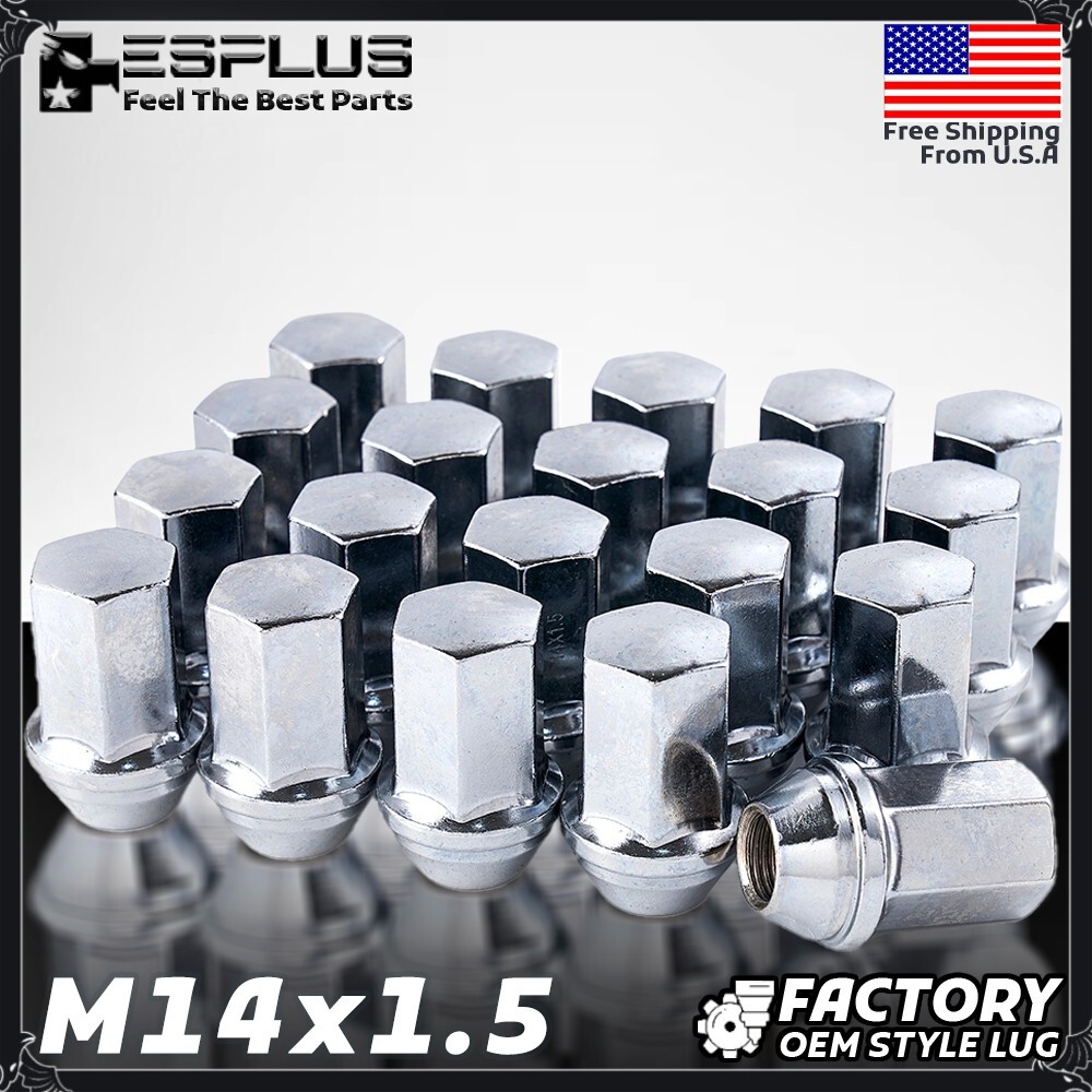 24x Chrome Chevy OEM Factory Lug Nuts M14x1.5 Silverado Tahoe Suburban Colorado