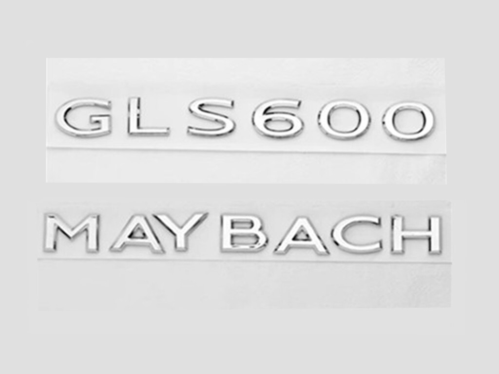 Chrome 3D GLS600 Maybach Number Trunk Letters Badge Emblems Sticker For Benz