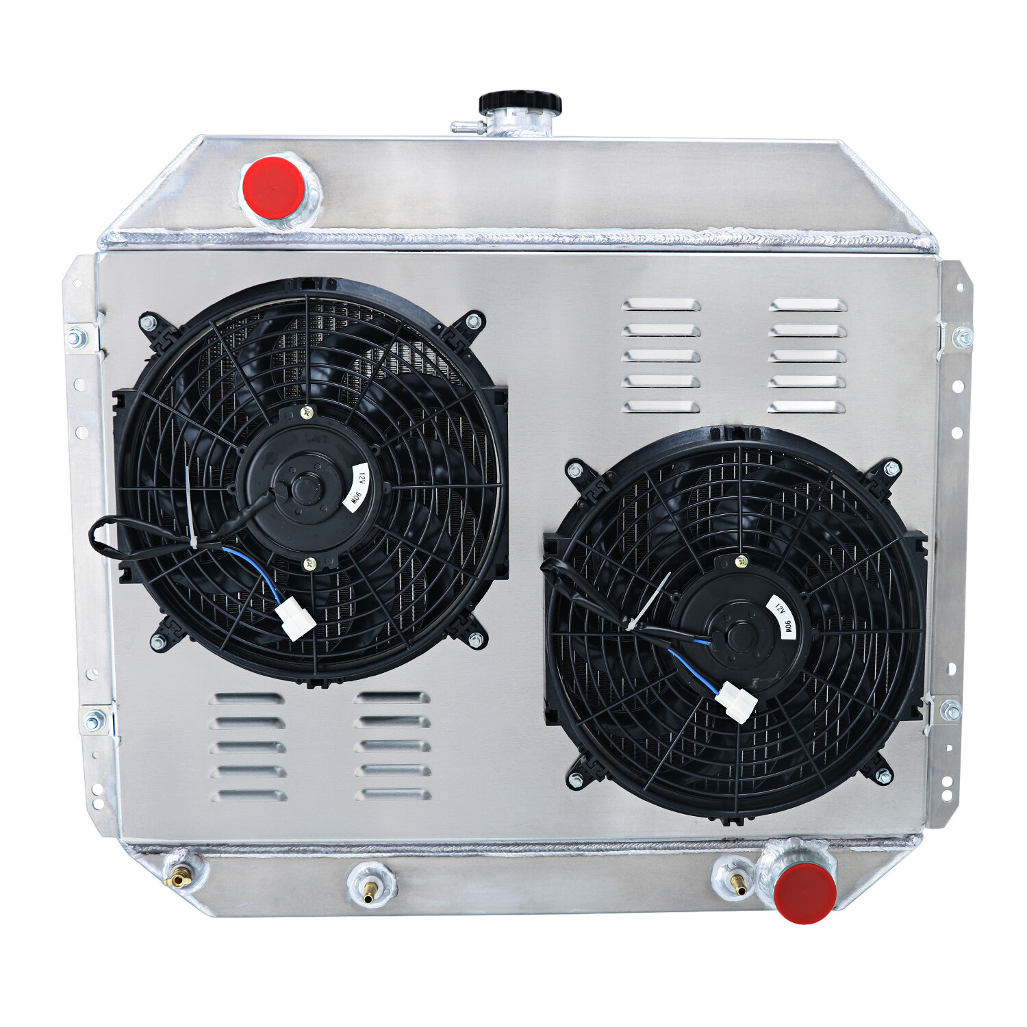 Fit 1966-1979 Ford F100 F150 F250 Truck Chevy V8 4Row Radiator Shroud Fan