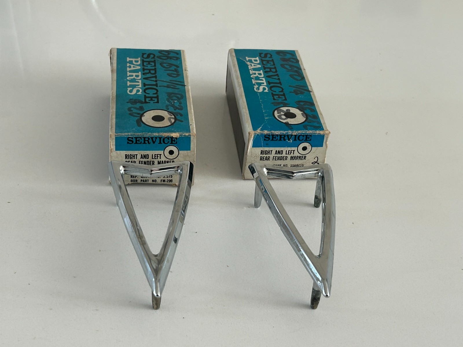 1968 Pontiac Bonneville Catalina Firebird Rear Marker Lamp Bezel Pair 5960475