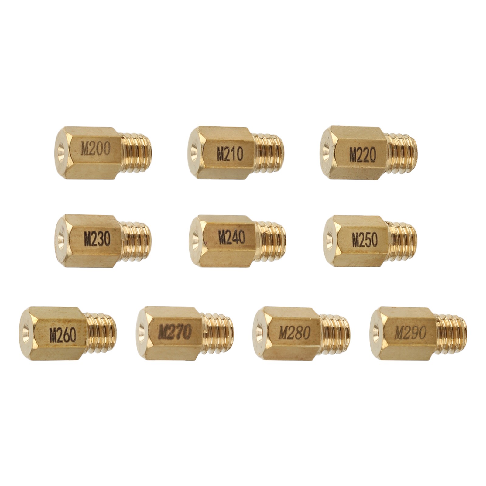 10pcs/kit Hex Type Main Jets for MIKUNI VM/TM/TMX Carburetor 200-290 230