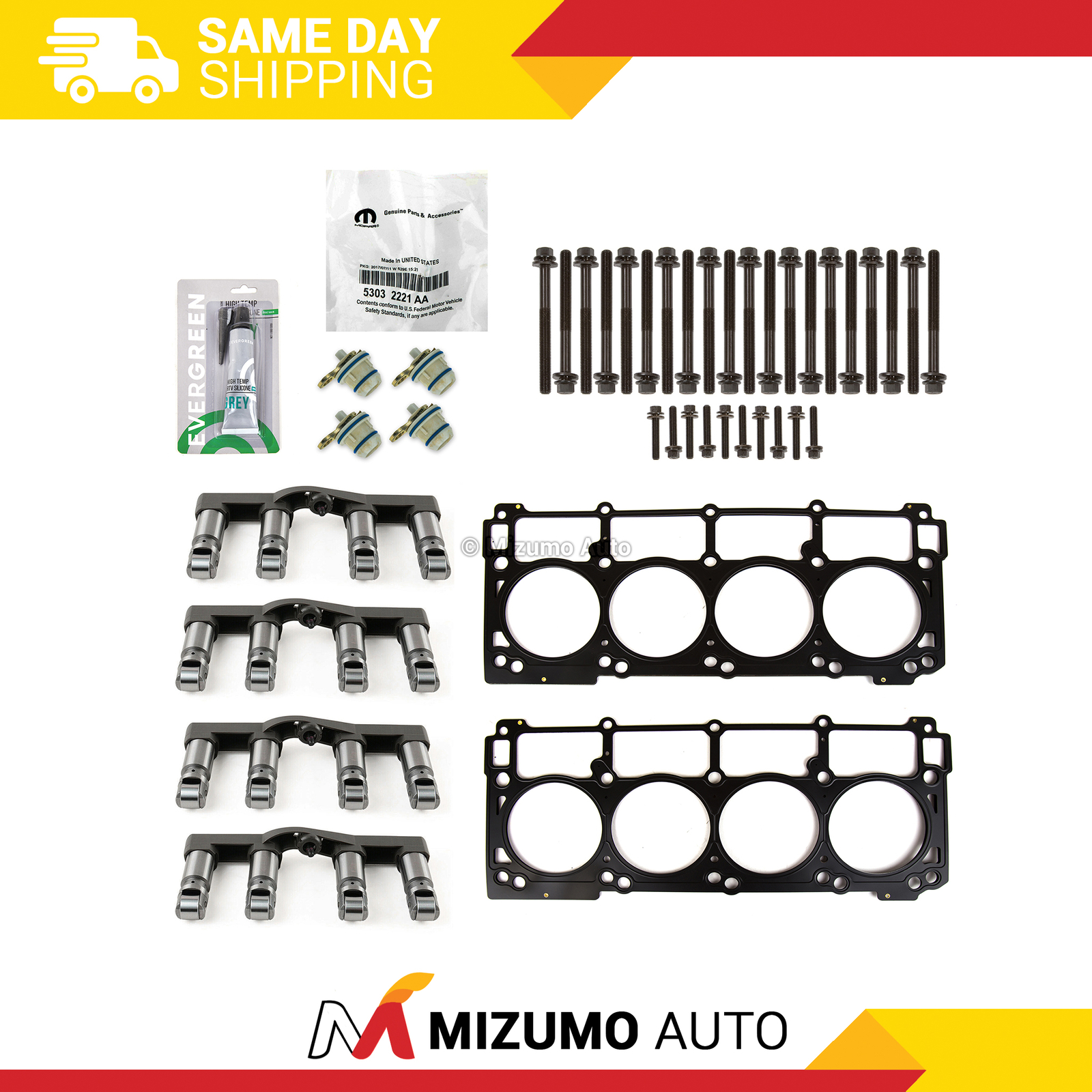 05-10 CHRYSLER DODGE JEEP 6.1 Non-MDS KIT lifters, head gaskets, bolts, plug