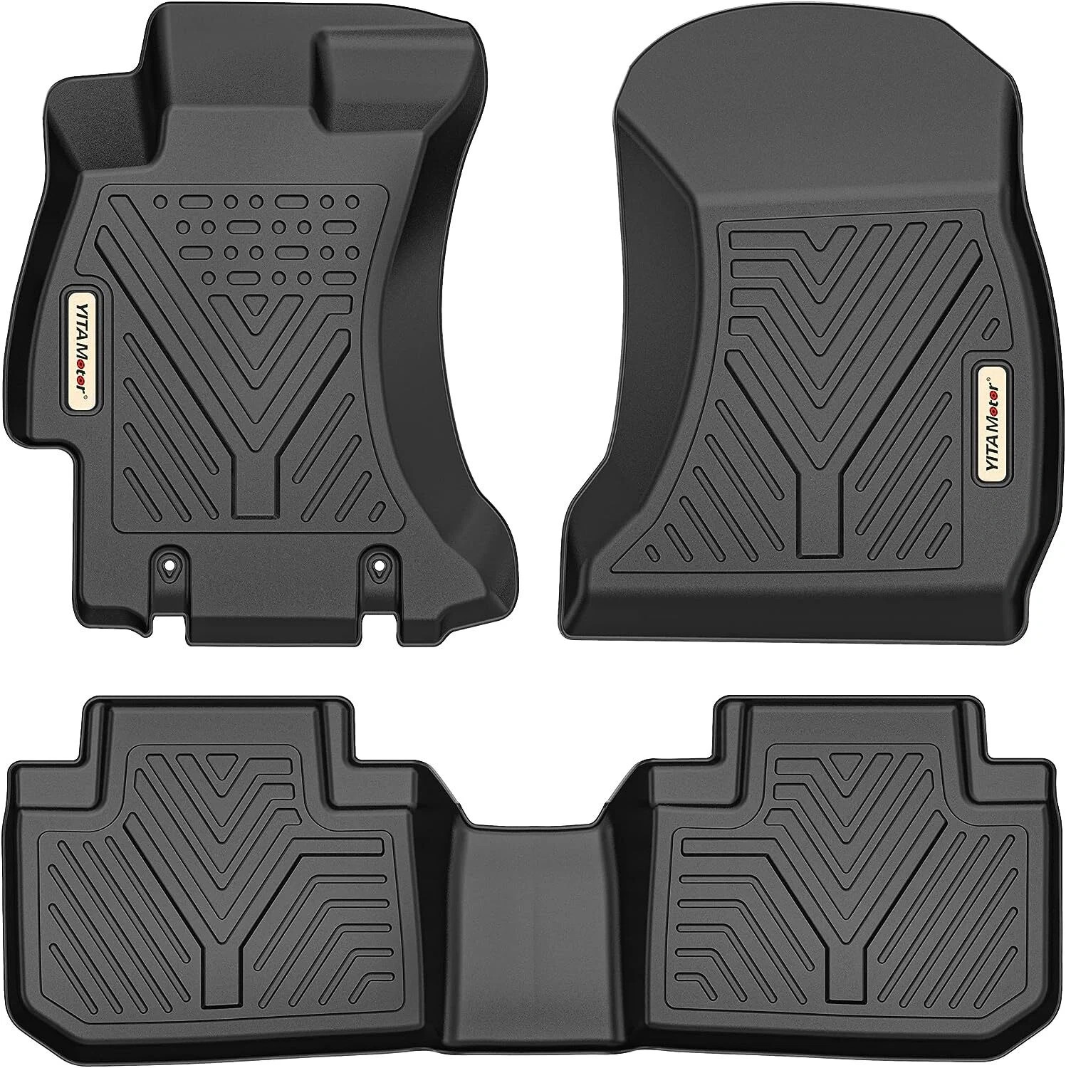 3Pcs Car Floor Mats Liners for 2014-2018 Subaru Forester All Weather TPE Rubber