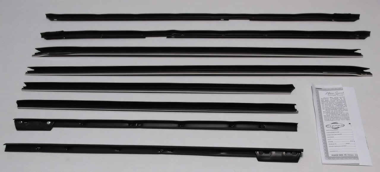 Authentic Felt Weatherstrip Kit 8Pcs for 1965-66 Cadillac Deville 2 Door Hardtop
