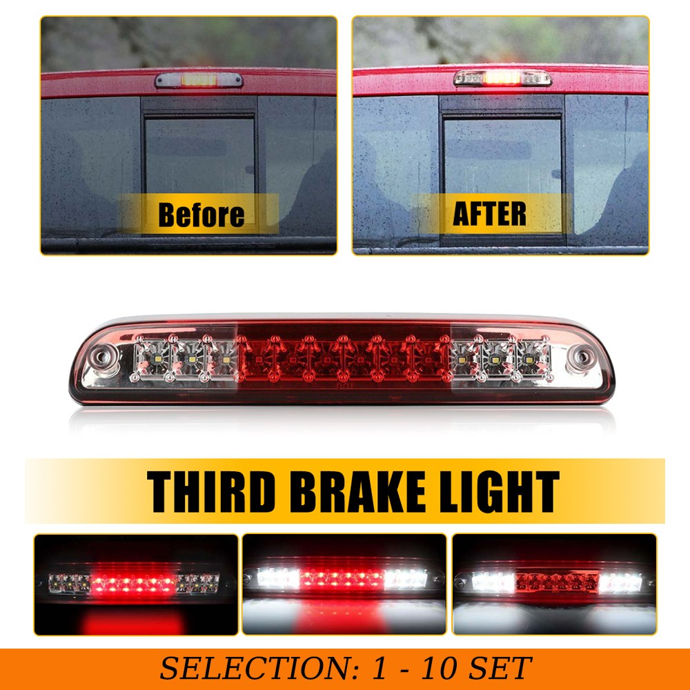 1-10X White&Red High Mount 3rd Brake Light Cargo Lamp Fit Ford Ranger 1993-2011