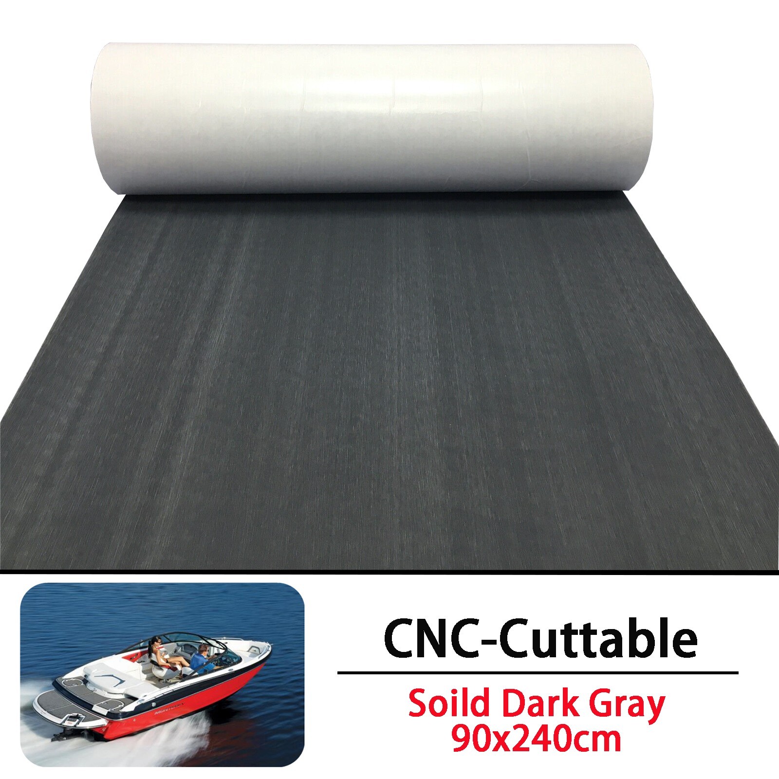Brushed EVA Foam Boat Flooring Self-adhesive RVs Marine Decking Mat CNC-Cuttable