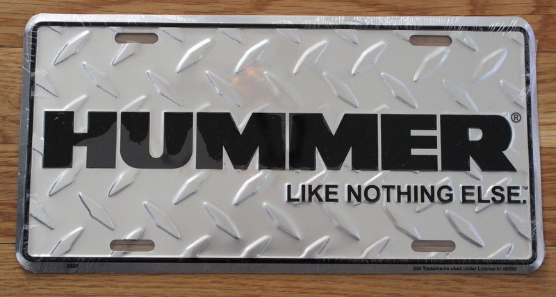 HUMMER DIAMOND PLATE ALUMINUM COLLECTIBLE LICENSE PLATE 6\ HUMMER DIAMOND PLATE ALUMINUM COLLECTIBLE LICENSE PLATE 6\