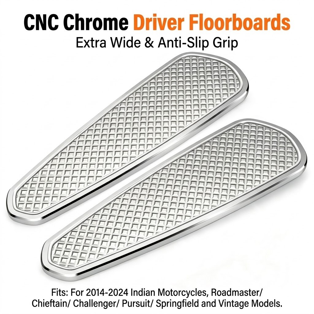 Driver Floorboards Footboards For Indian Challenger Chieftain Roadmaster 2014-24