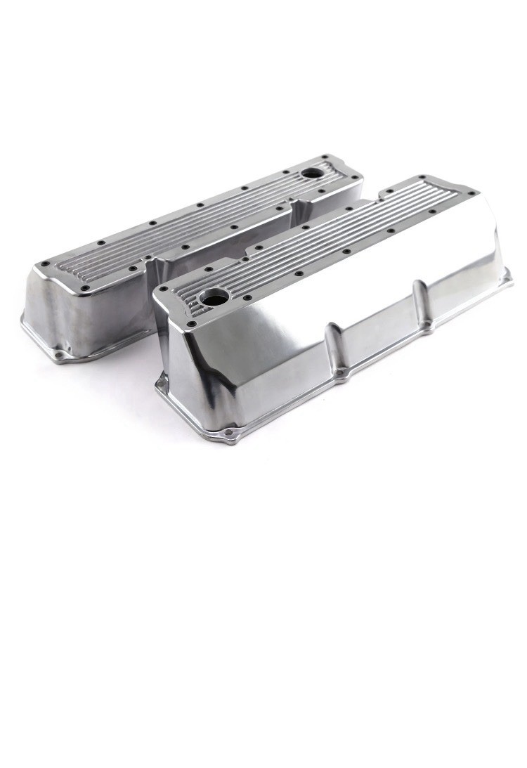 Ford 351C Cleveland Polished Aluminum Elite Valve Covers Tall w/Hole Ford 351C Cleveland Polished Aluminum Elite Valve Covers Tall w/Hole