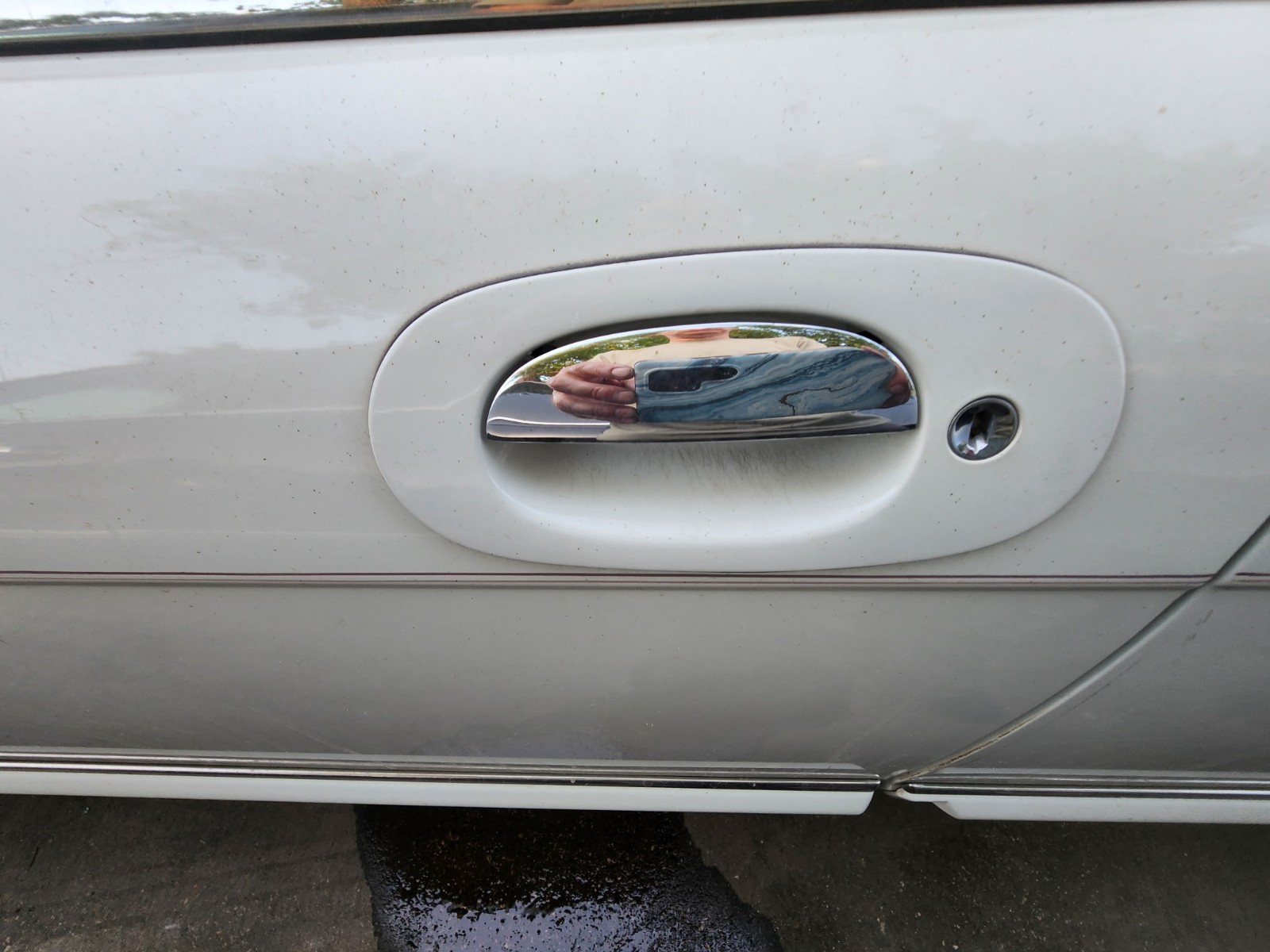 1994-2003 JAGUAR XJ6 XJ8 VANDEN PLAS LEFT DRIVER FRONT EXTERIOR HANDLE WHITE