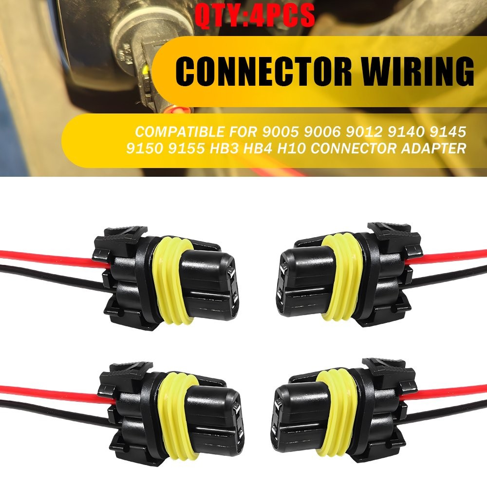 9006 9005 9145 9155 Extension Cable Wiring Harness Socket DRL Fog Lights 4-20X
