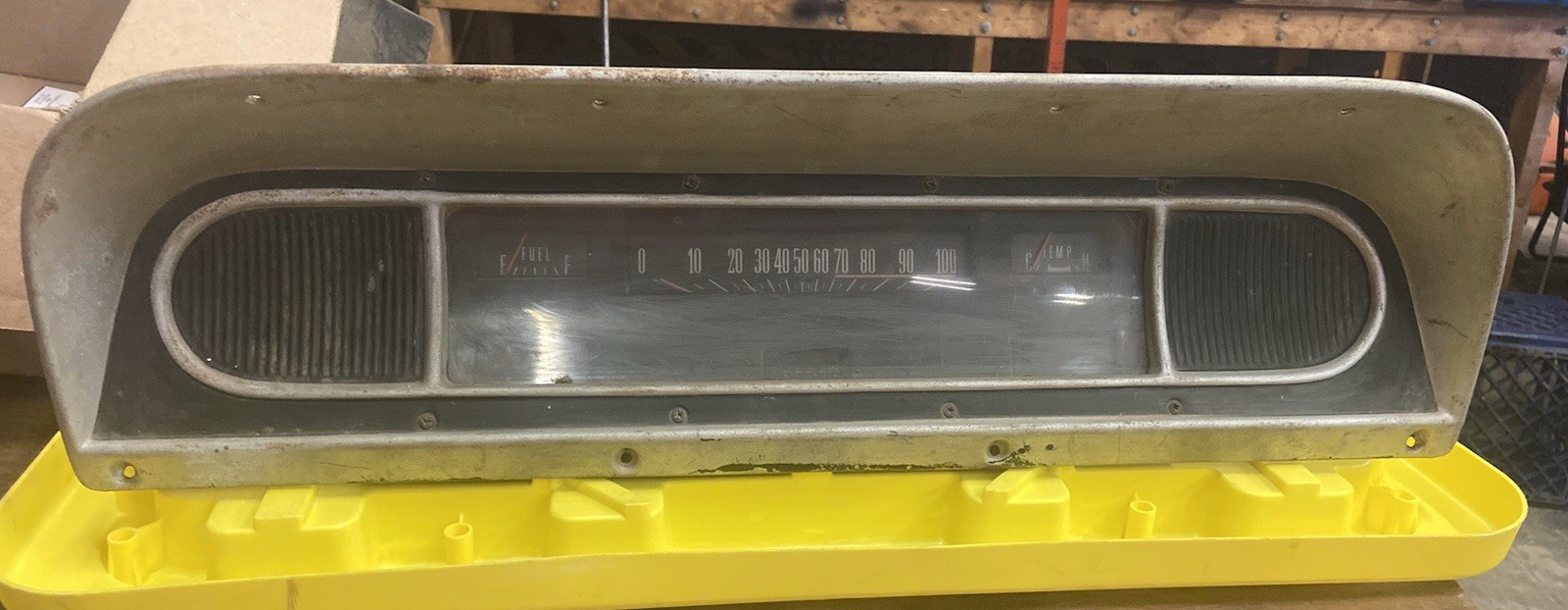 1968 FORD TRUCK GAUGE CLUSTER W/ Wire Harness Used OEM 1968 FORD TRUCK GAUGE CLUSTER W/ Wire Harness Used OEM