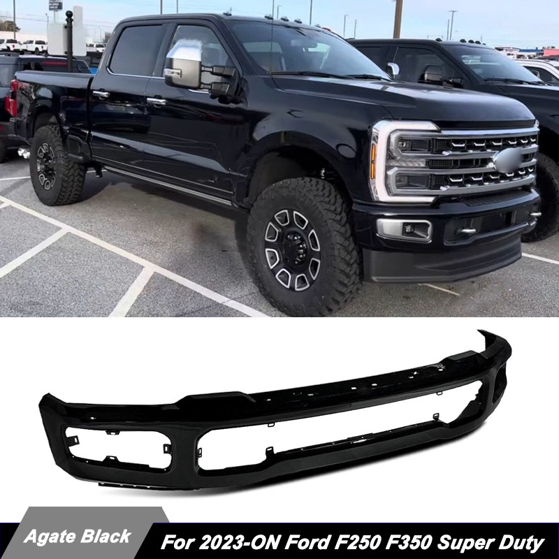 Agate Black Front Bumper Face Bar For 2023 2024 2025 Ford F250 F350 Super Duty