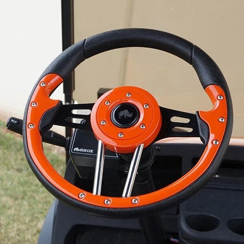 Red Hawk RHOX Aviator 4 Steering Wheel Orange Grip 13 Inch Diameter Premium Car Red Hawk RHOX Aviator 4 Steering Wheel Orange Grip 13 Inch Diameter Premium Car
