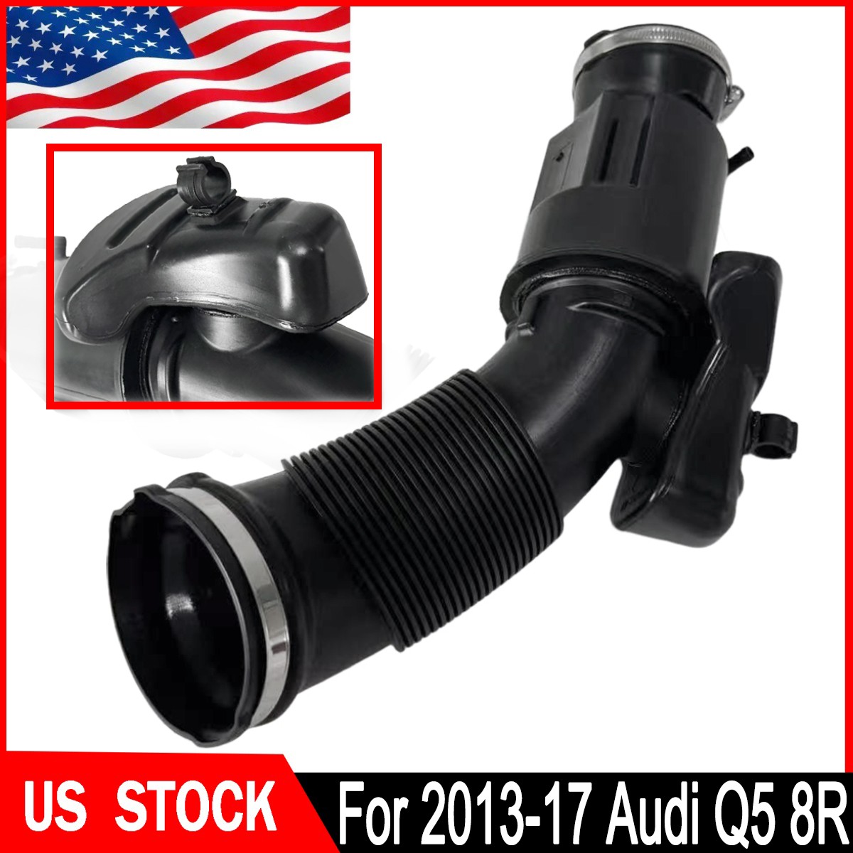 Black Engine Air Intake Hose 06E129629AA Fits For Audi Q5 8R 2013-2017 NEW