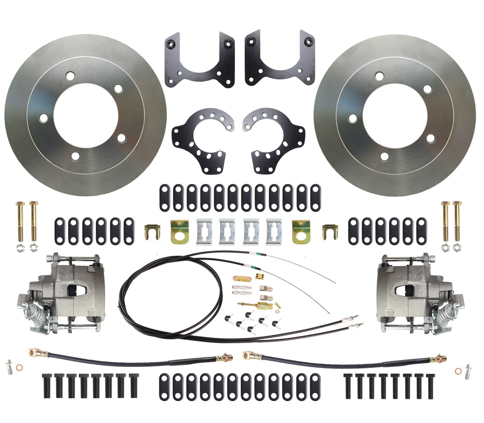 1980-1996 Ford Bronco F-150 8.8 Rear Disc Brake Kit w/ Emergency Brake & Cables