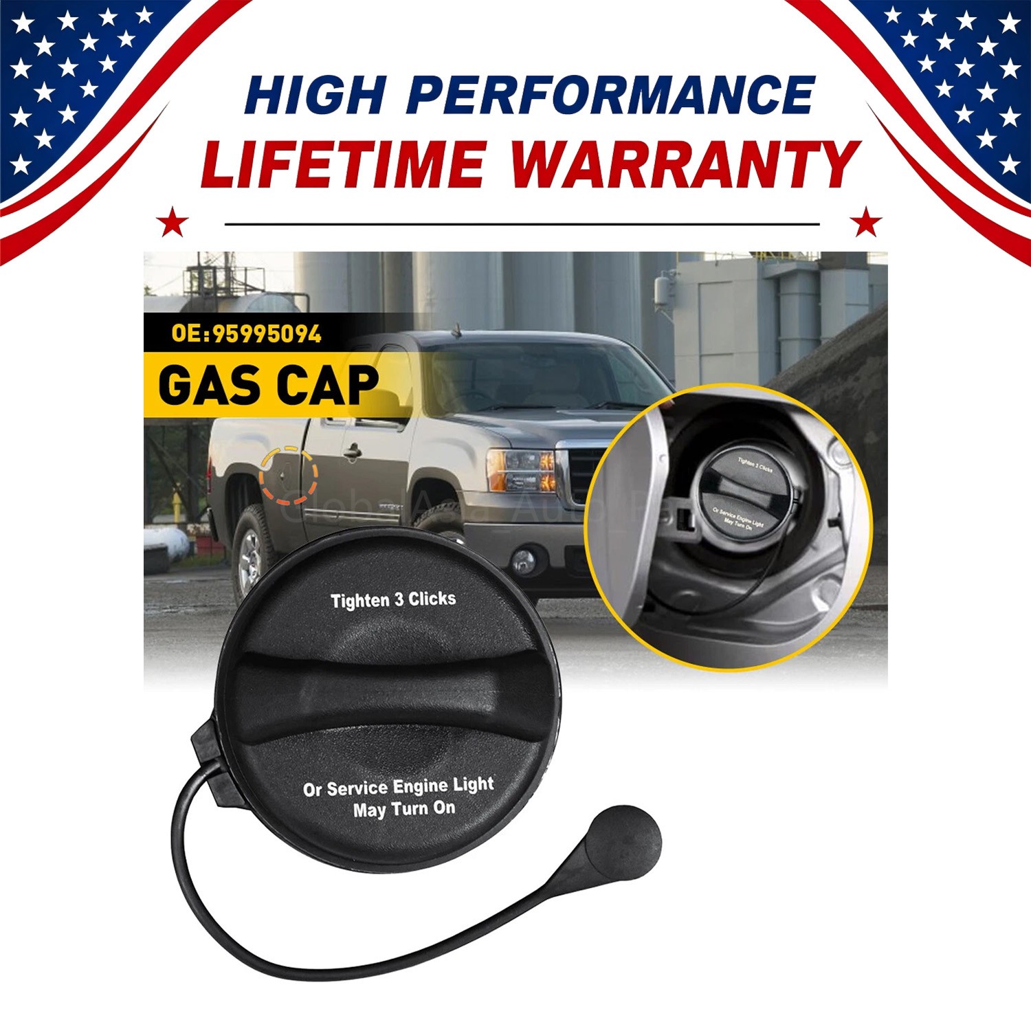 New Fuel Tank Gas Cap for 04-12 Chevrolet GMC Cadillac Buick Pontiac 95995094 US