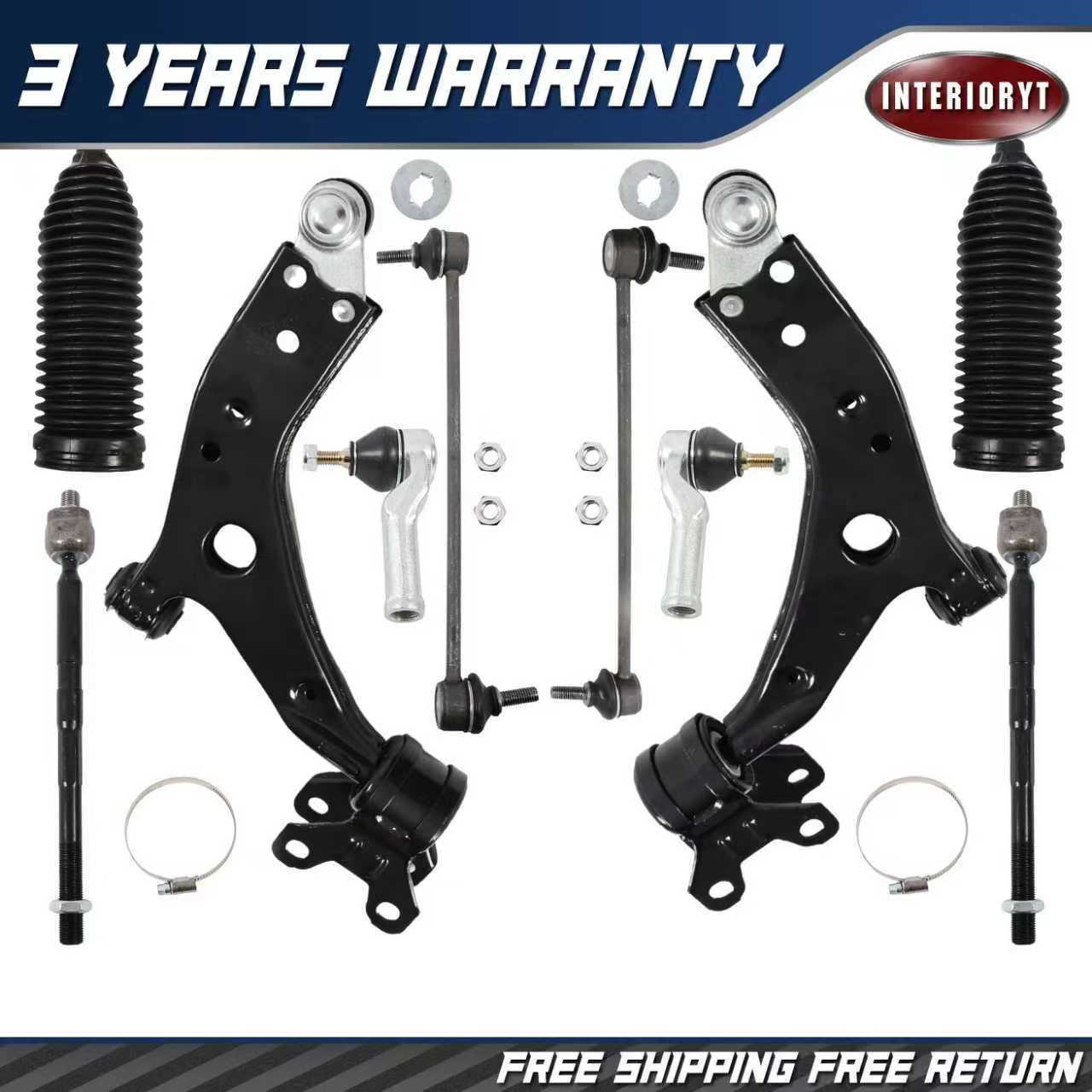 10x For 2013-2017 18 Ford Escape Front Lower Control Arm Tie Rod End Sway Bar