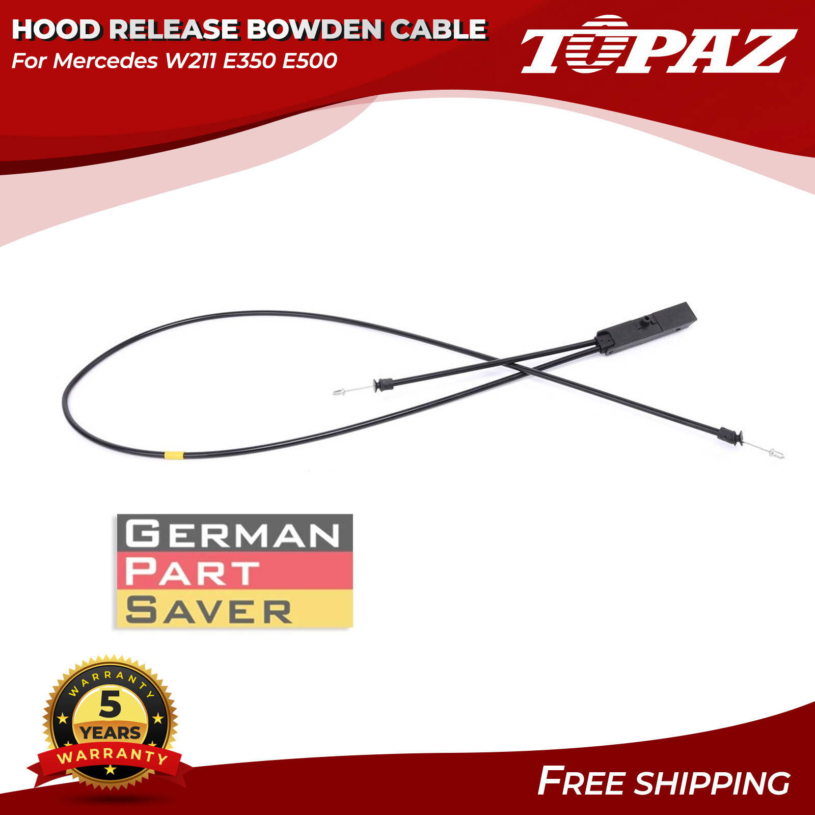 New Hood Release Cable / Bowden Cable Fits Mercedes W211 E350 E500 2118800159