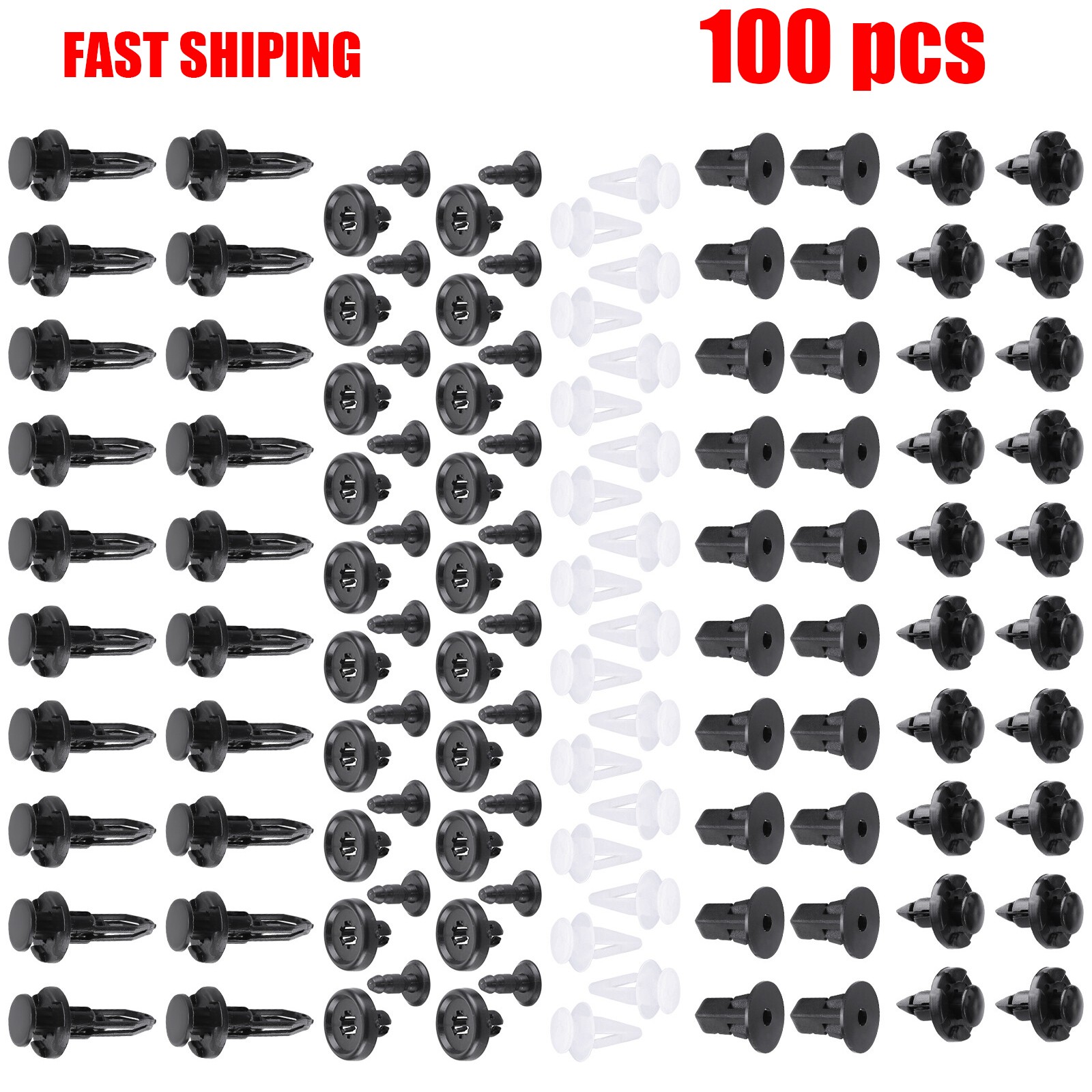 100x For TOYOTA LEXUS Trim Panel Clips Bumper Fender Push Pin Rivet 7 8 9mm