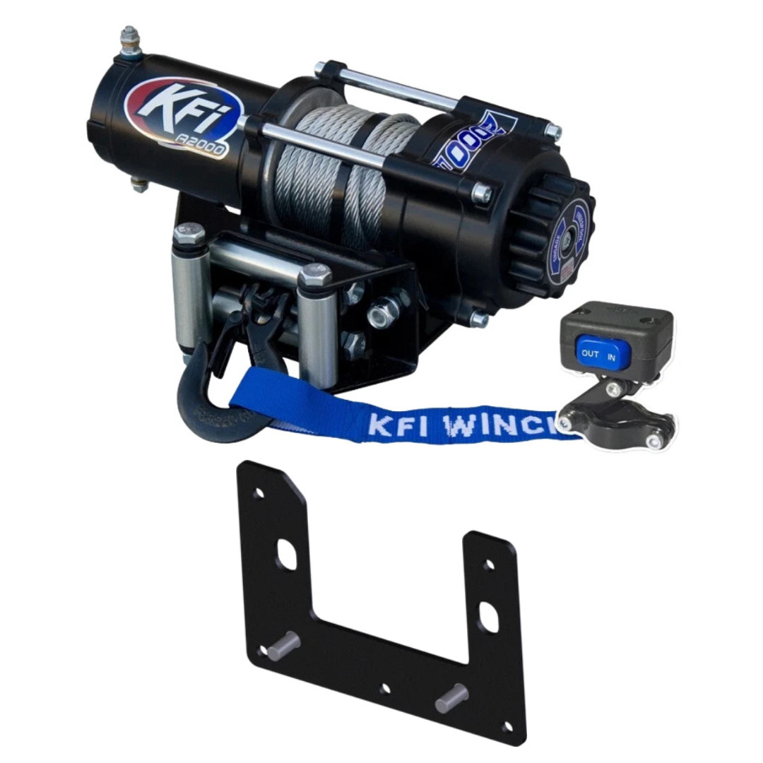 KFI ATV 2000lbs Winch & Mount 101895 Kit 2021-2026 Polaris Sportsman 570 Premium