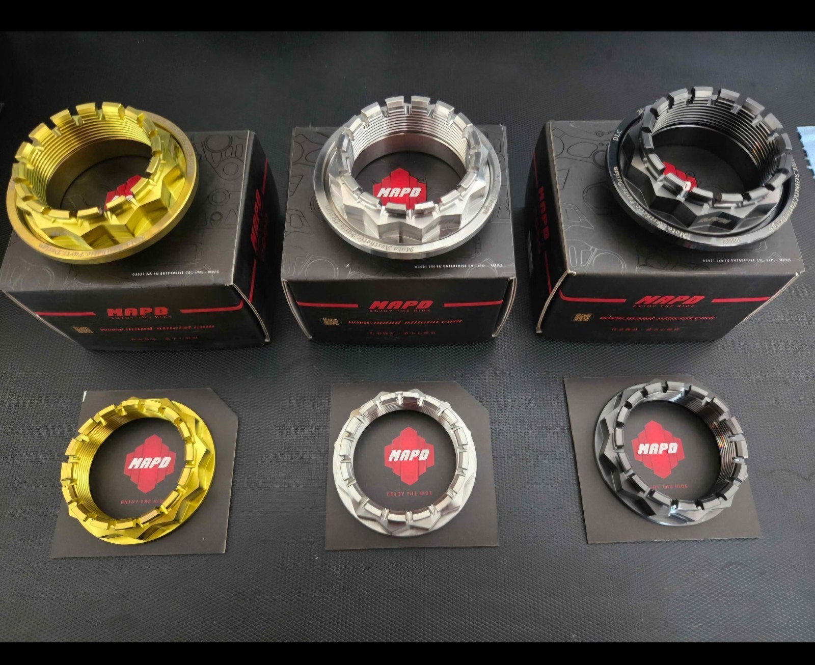 Titanium Ducati Large Hub Rear Wheel Nut Kit V4/V2 CNC Machined