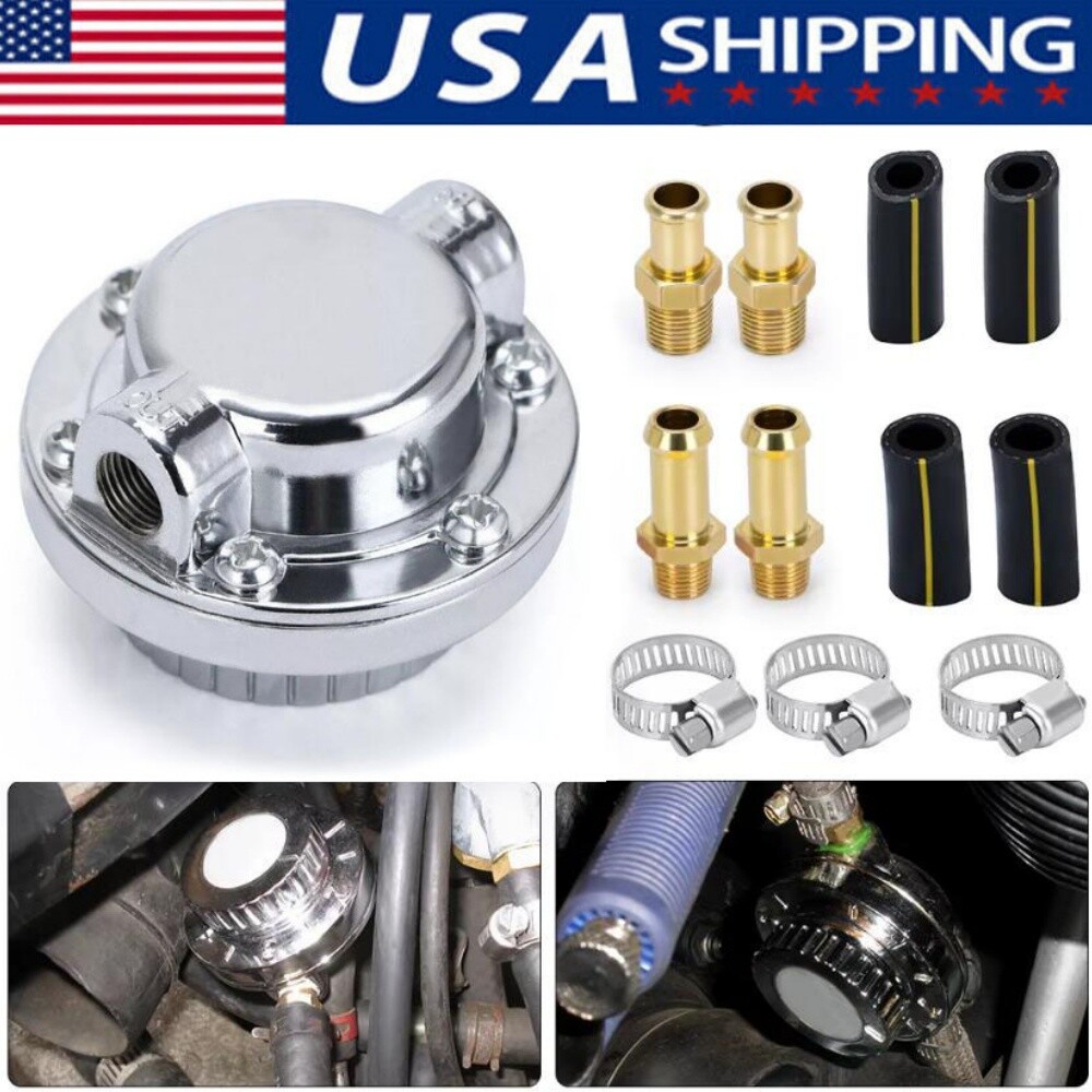 1-6 PSI Universal Adjustable Fuel Pressure Regulator Kit For Carburetor Engine