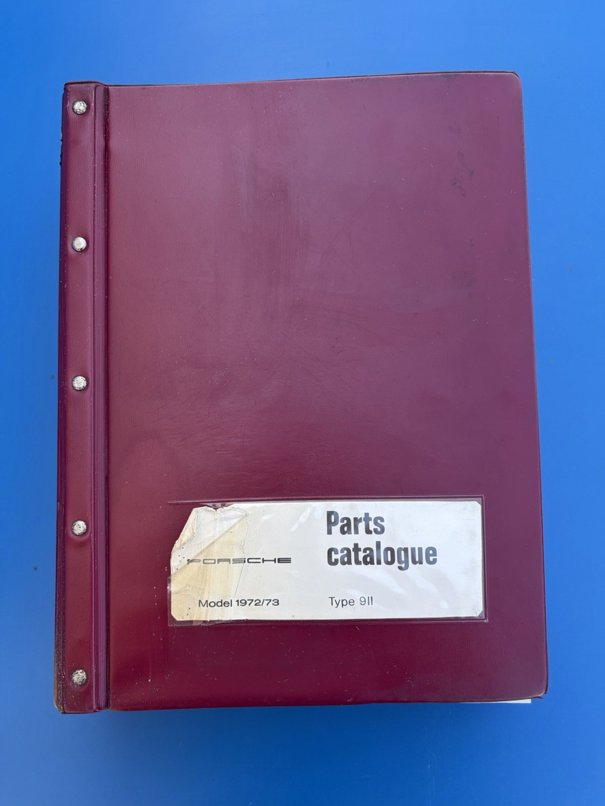 ORIGINAL PORSCHE parts catalogue type 911 year 1972 / 1973 & diagrams (used)