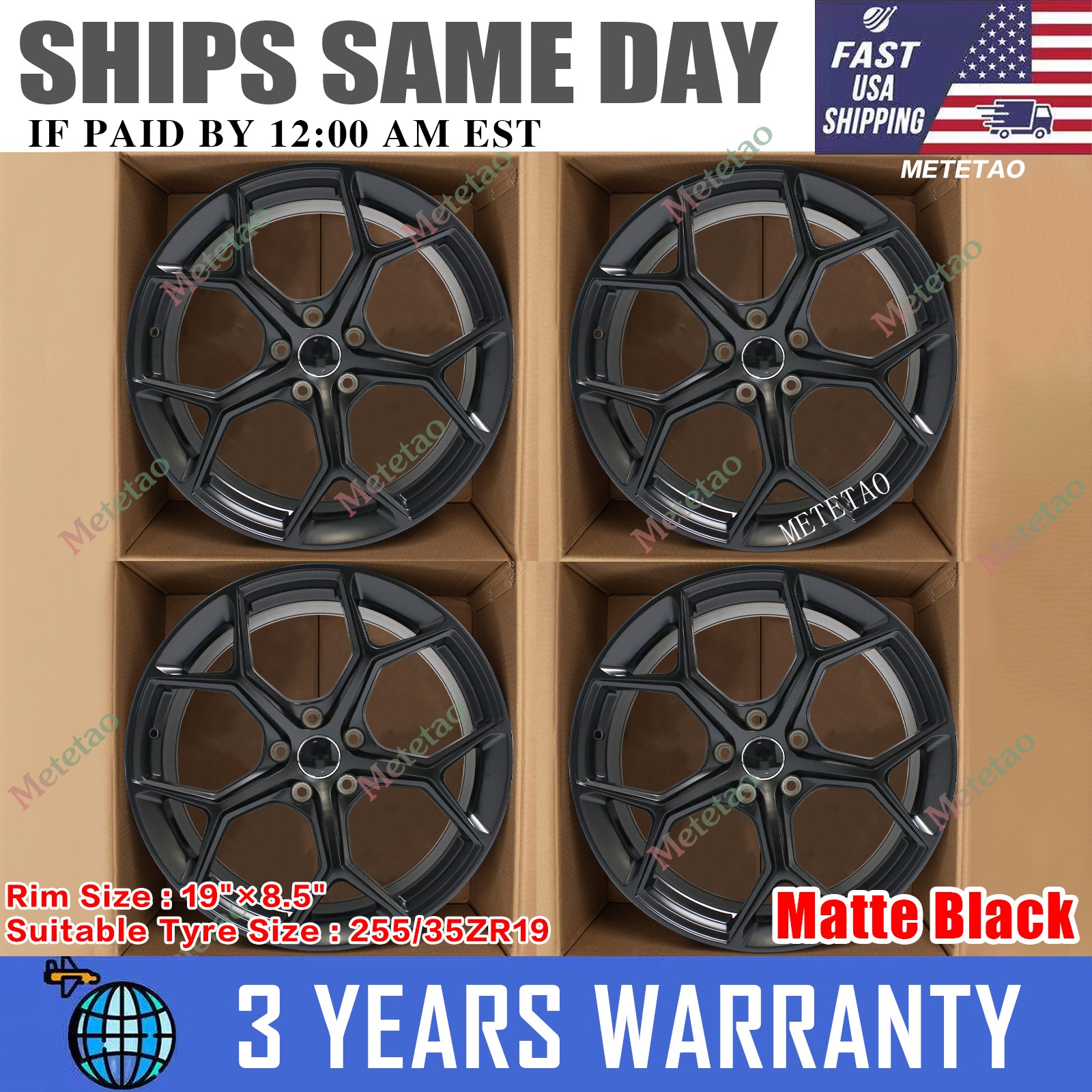 4PCS 19inch 19×8.5\
