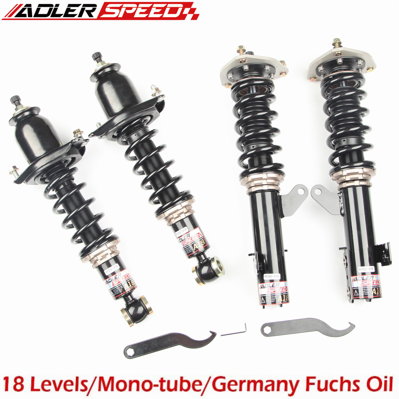 ADLERSPEED 18 Way Adjustable Coilovers Lowering for Toyota Corolla /Matrix 03-08